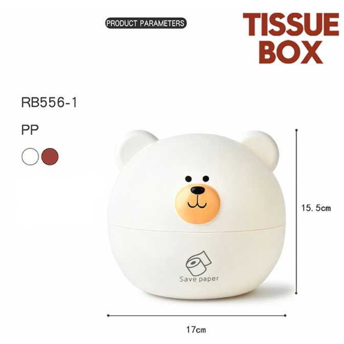 (BISA COD) FTIHSHP Riancy Kotak Tisu Gulung Tissue Roll Box Model Bear - RB556-1