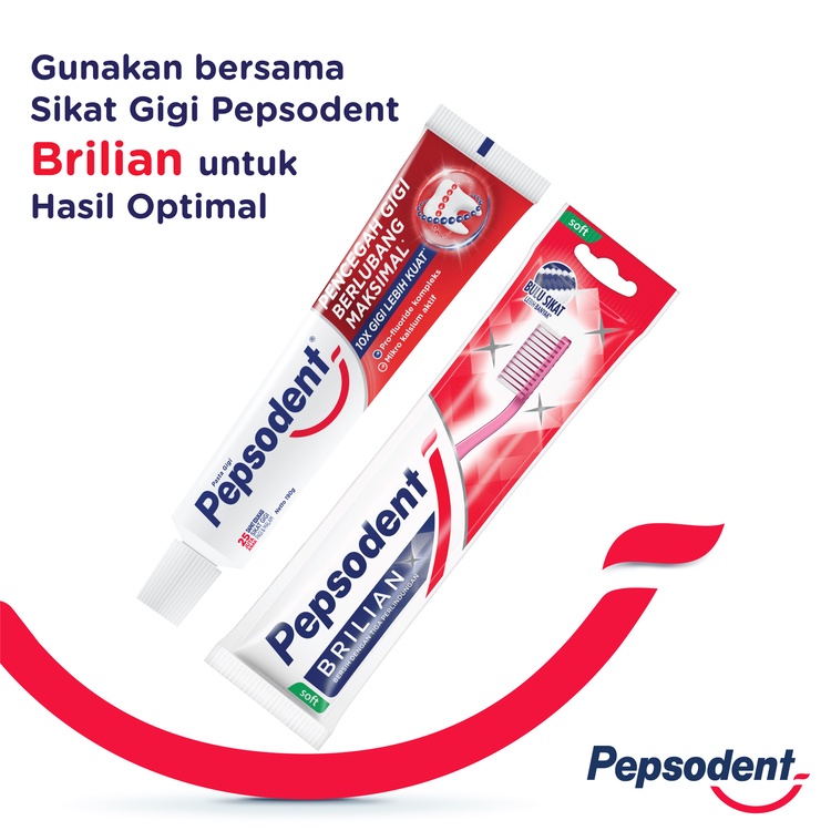 Pepsodent PASTA GIGI Pencegah Gigi Berlubang Anti-cavity Toothpaste Dgn MikroKalsium 190G