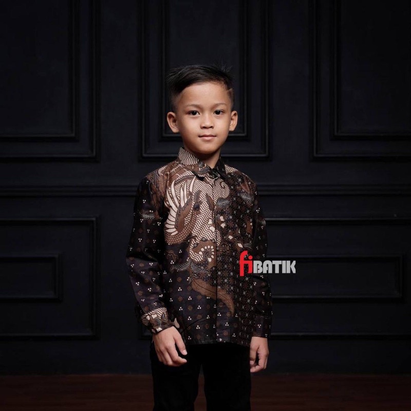 TERBARU KEMEJA BATIK ANAK LAKI-LAKI MODERN / BATIK ANAK LENGAN PANJANG / BATIK ANAK UMUR 2-13 TAHUN butikdian