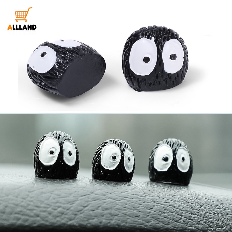 1pc Lucu Bola Bara Hitam Bentuk Elf Kecil Ornamen Mobil/Konsol Pusat Otomotif Self Adhesive Boneka Kartun Mini/Dekorasi Interior Kendaraan DIY