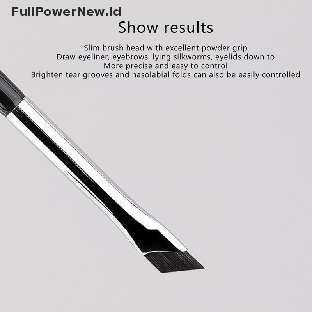 Power Upgrade Blade Eyeliner Brush Sikat Alis Datar Sudut Sangat Tipis Halus Di Bawah ID