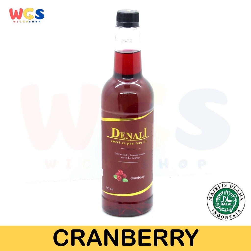 Syrup Denali Cranberry Premium Quality Flavoured For Beverages 750ml