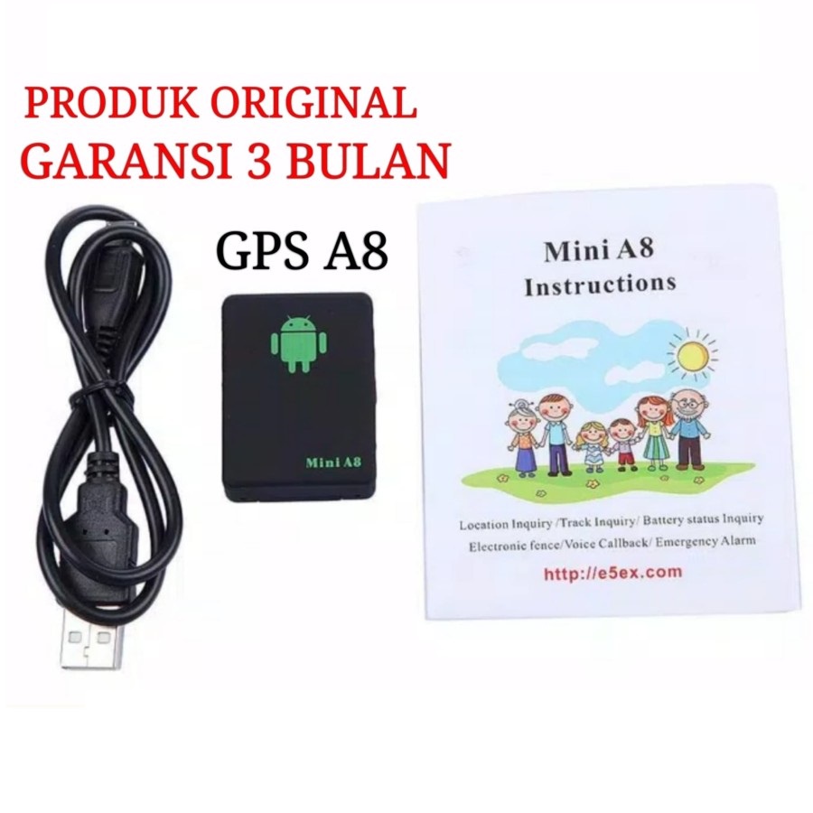 GPS Tracker Mini A8 Alat Pelacak Posisi Tracker Lokasi Multipungsi Keamanan Kendaraan Sepeda Motor Mobil Lacak Posisi Dan Rekam Suara Jarak Jauh GPS Mini A8