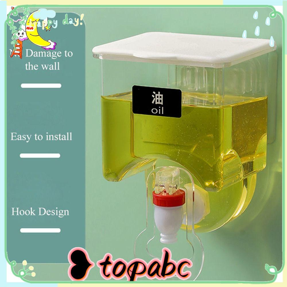 Top Wall Mounted Storage Liquid Alat Dapur Wadah Penyimpanan Transparan Toples Bumbu