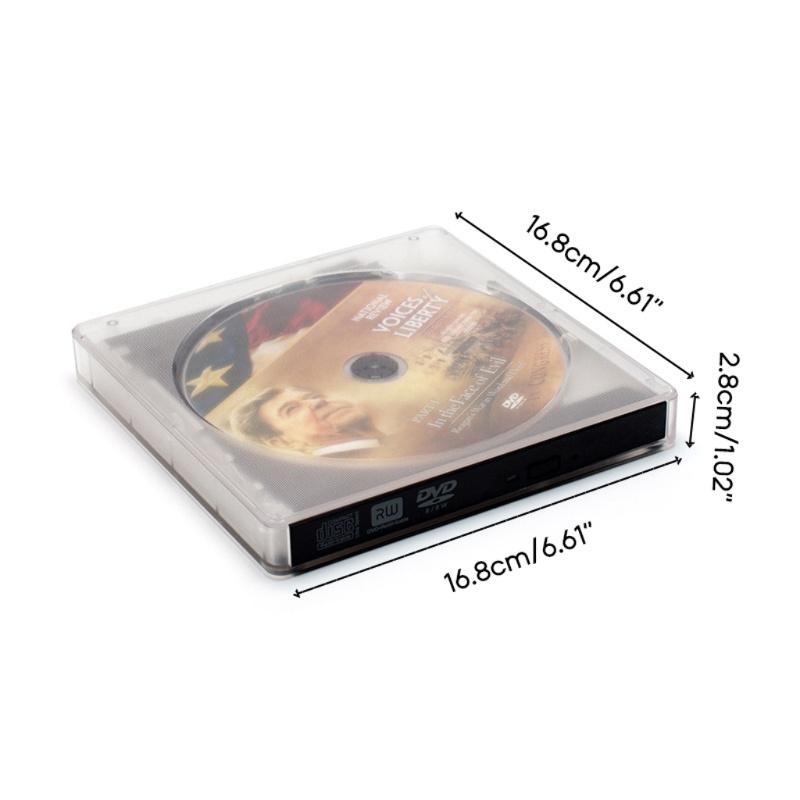 Zzz External DVD Drive Optical DVD Drive Burner Writer Reader Penggerak DVD Portable