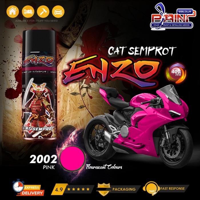 Cat Semprot ENZO 2002 PINK FLOURESCENT Bukan Samurai/Pylox Enzo