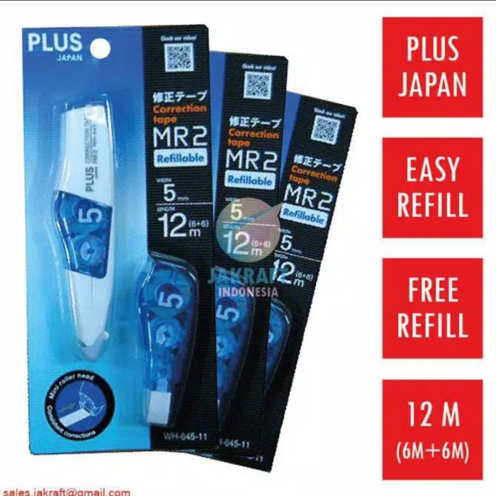 

DISKON SHOPEE/ correction tape/tip ex kertas Plus WH-645-11