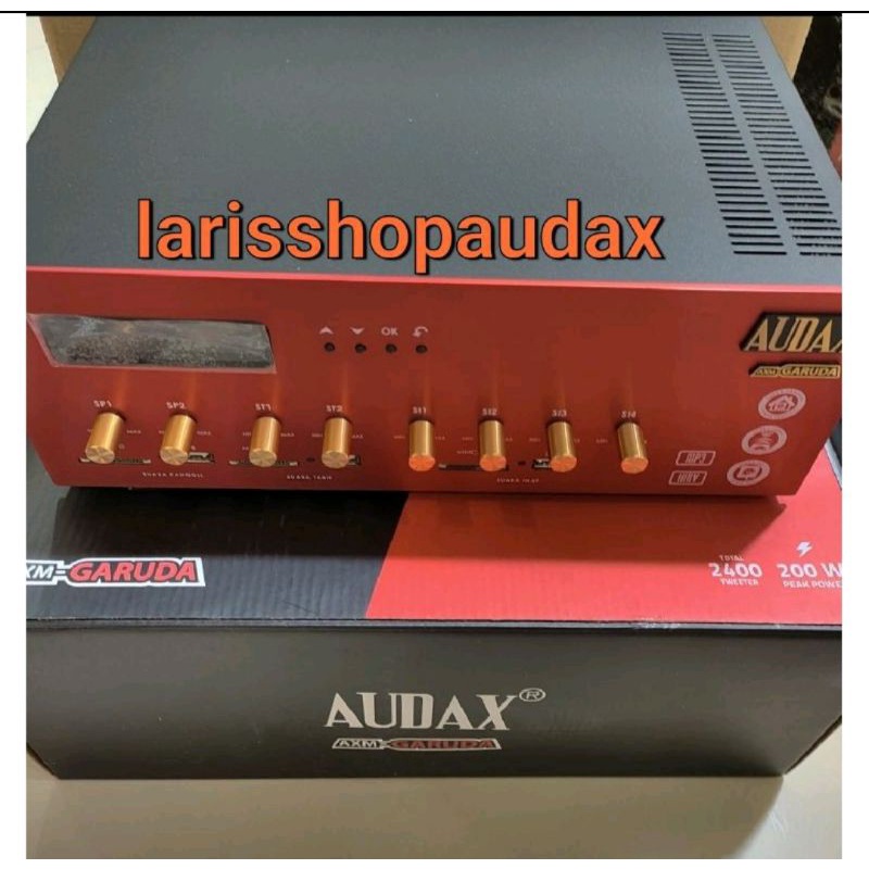 AMPLI AUDAX AXM GARUDA VERSI TERBARU AMPLIFIER WALET 3 PLAYER 8 CHANNEL ORIGINAL