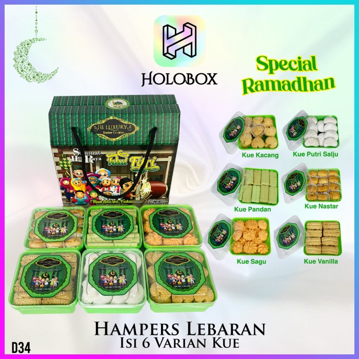 

Hampers Paket Kue Lebaran-Hampers Lebaran-Paket Kue Kering Idul Fitri - D34