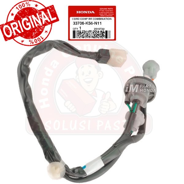 Original  Socket Cop Pitting Lampu Belakang Supra 150 GTR 33706-K56-N11 33706K56N11 Jaminan 100% Asl