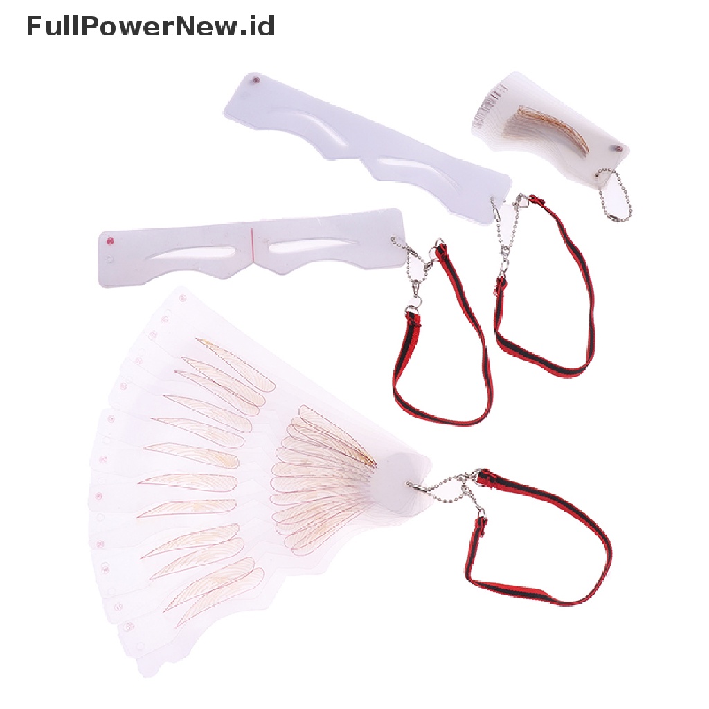 Power 12gaya Pembentuk Alis Membentuk Stensil Grooming Pesona Template Alat Makeup Kit ID