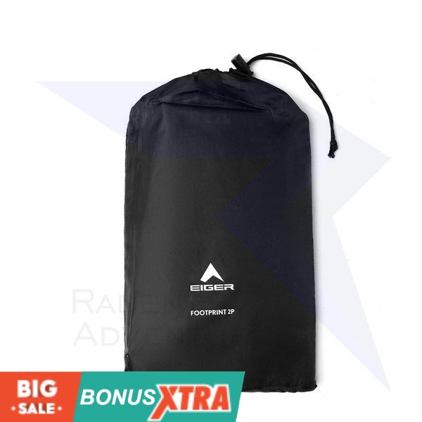 Alas Tenda EIGER1989 FOOTPRINT 1P 2P Black Hitam 91000 4177 4178 Original BAGUS AWET MURAH KECE