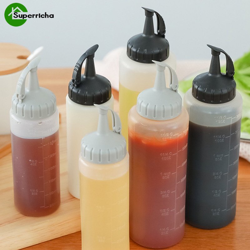 [Unggul] Botol Bumbu Pencet Dapur/Botol Spray Pencet Saos Bumbu Anti Bocor/Wadah Saus Salad Sirup Botol Dispenser Makanan