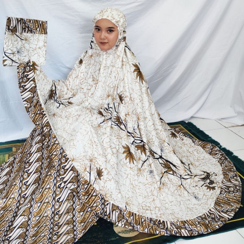 [Ready] Mukenah Wanita Dewasa Mukena Batik Jumbo Rayon √ A33 / Mukena 3 In 1 Crinkle Airflow Mukena 