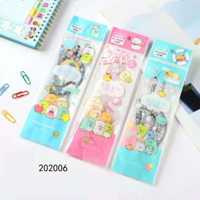 

1SET 4 MODEL PENGGARIS PLASTIK / RULER 1SET - CHIZI-01
