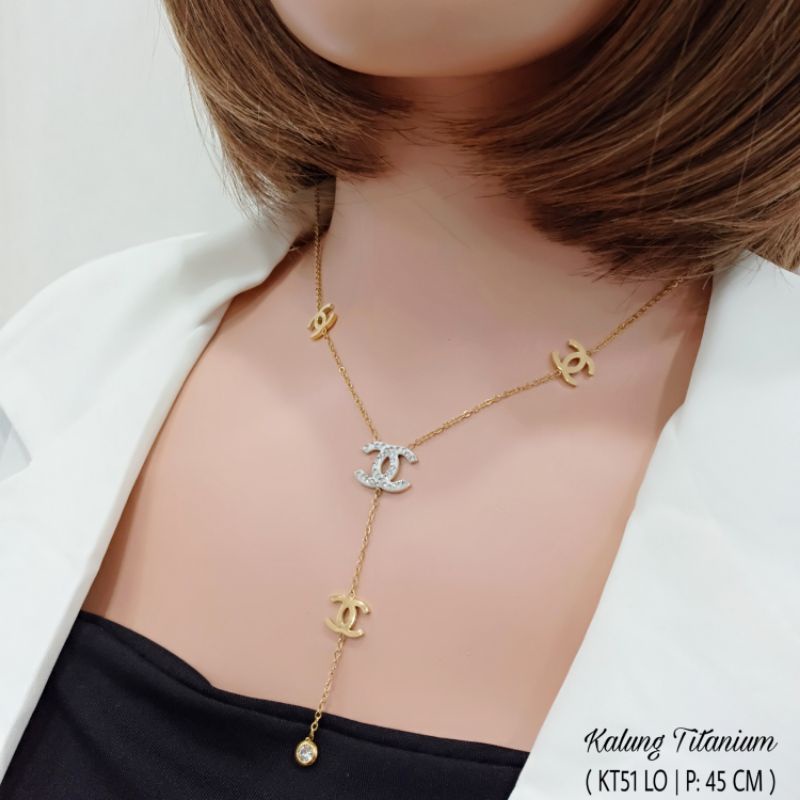 Kalung Titanium Wanita Terbaru KT50-51 LO