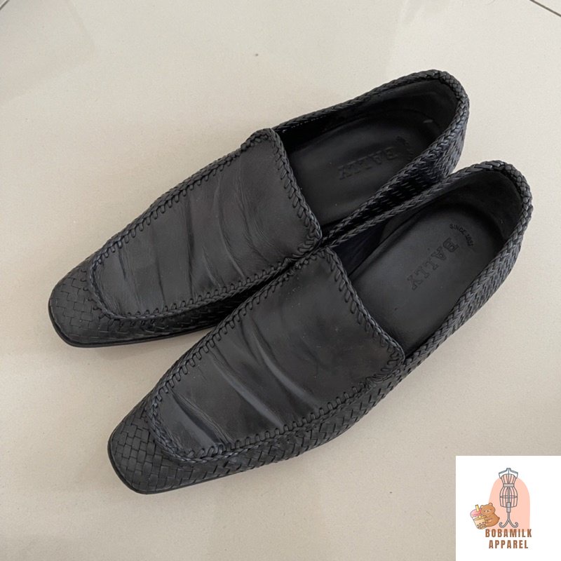Bally Authentic Leather Loafers Black Pantofel Formal Shoes Sepatu Pria Branded Preloved