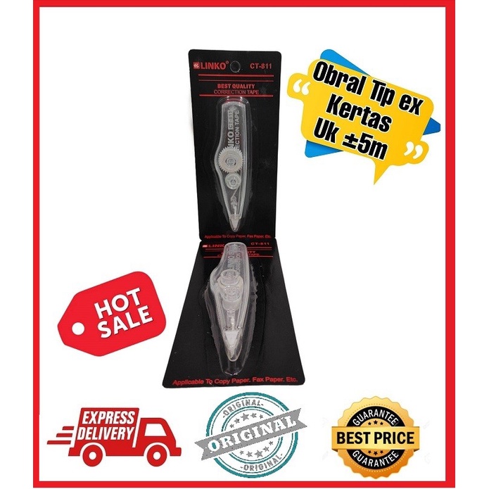 

DISKON SHOPEE/ TIP-EX KERTAS CORRECTION TAPE LINKO CT-870