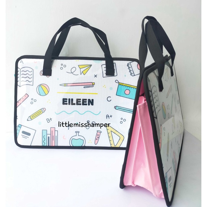 

⭐BISA COD⭐ Zipper Bag - Document Organizer Souvenir ultah custom folder anak ATK