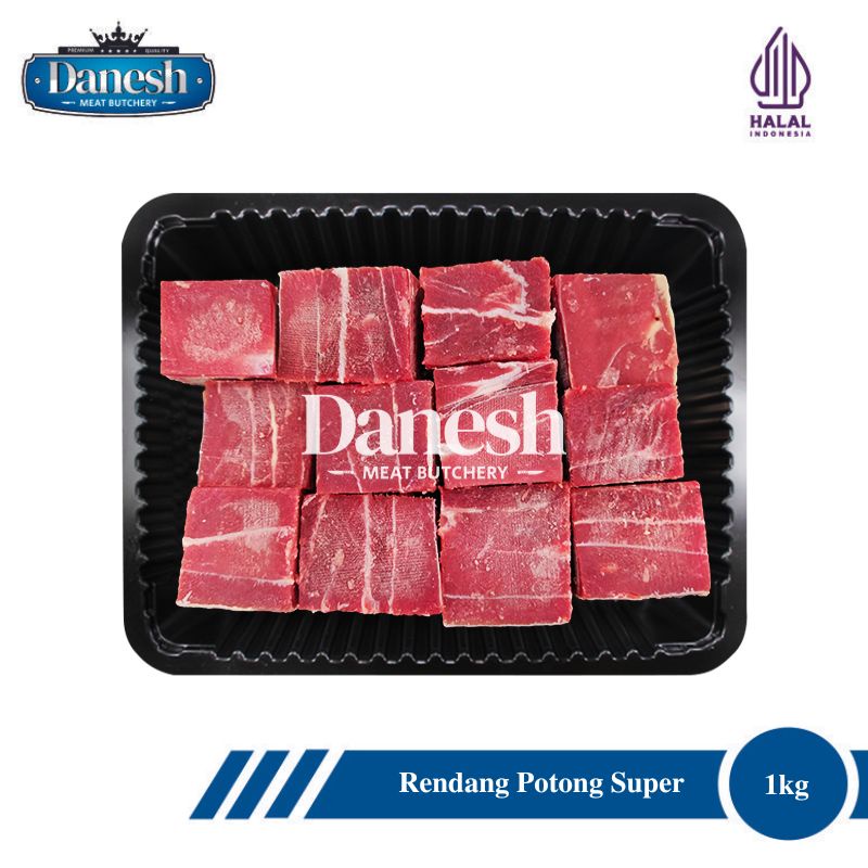 Daging Sapi Rendang Potong Super 1kg Frozen Food Halal