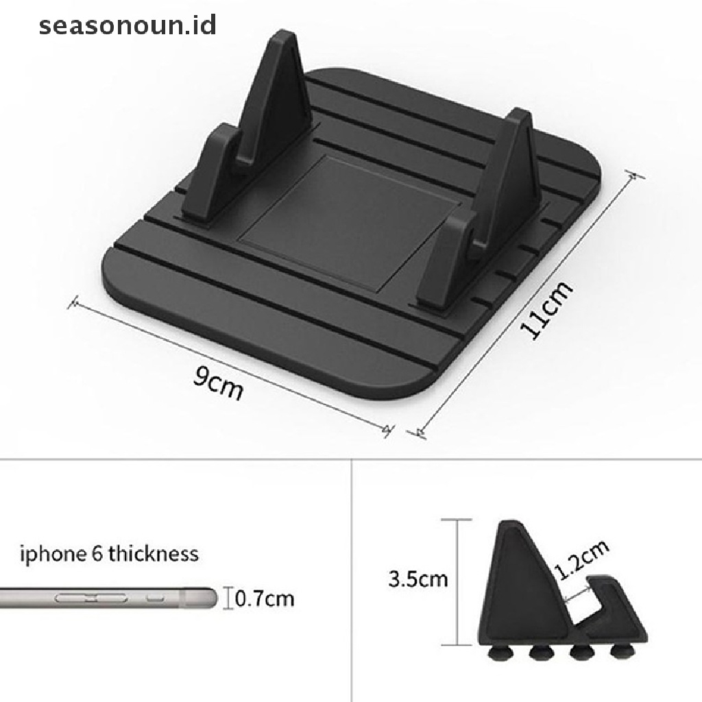 Seasonoun Alas Tatakan Dudukan Silikon Mobil Anti slip Dashboard Stand Mount.