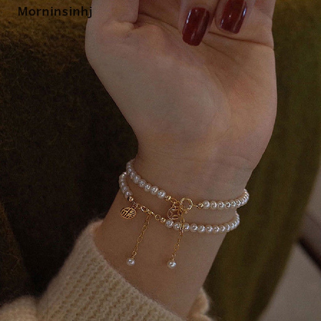 Mornin Vintage Peri Fashion Wanita Gelang Retro Mutiara Liontin Berongga Tembaga Uang Adjustable Gelang Untuk Wanita Keberuntungan Tangan Rantai Perhiasan id