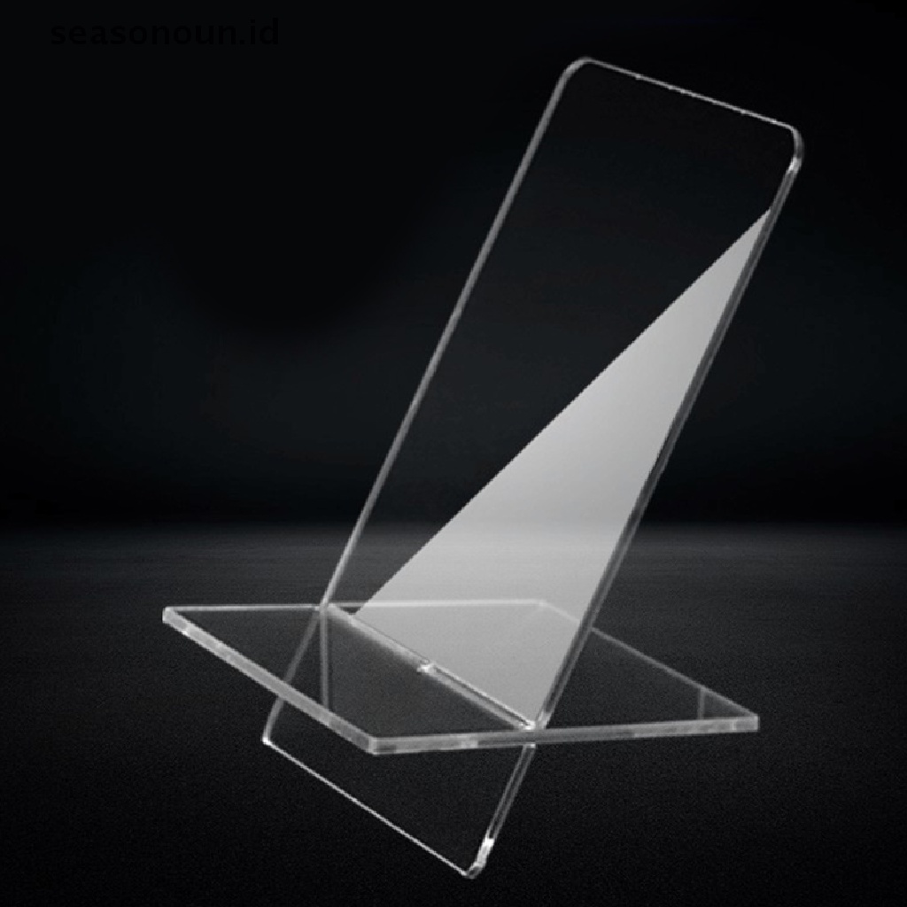 Seasonoun Holder Hp Transparan Acrylic Display Stand Rak Bening Berdiri Untuk Display Hp Untuk Samsung Huawei Xiaomi iphone.