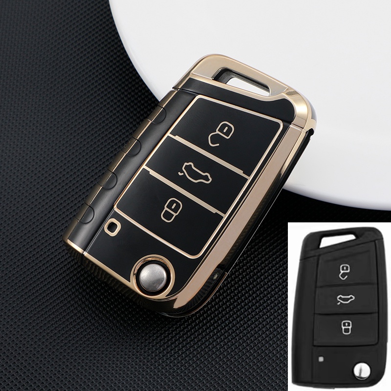 Untuk Volkswagen key case Golf7 MK7 Tiguan MK2 Ateca Leon Fr2 Ibiza Skoda Octavia