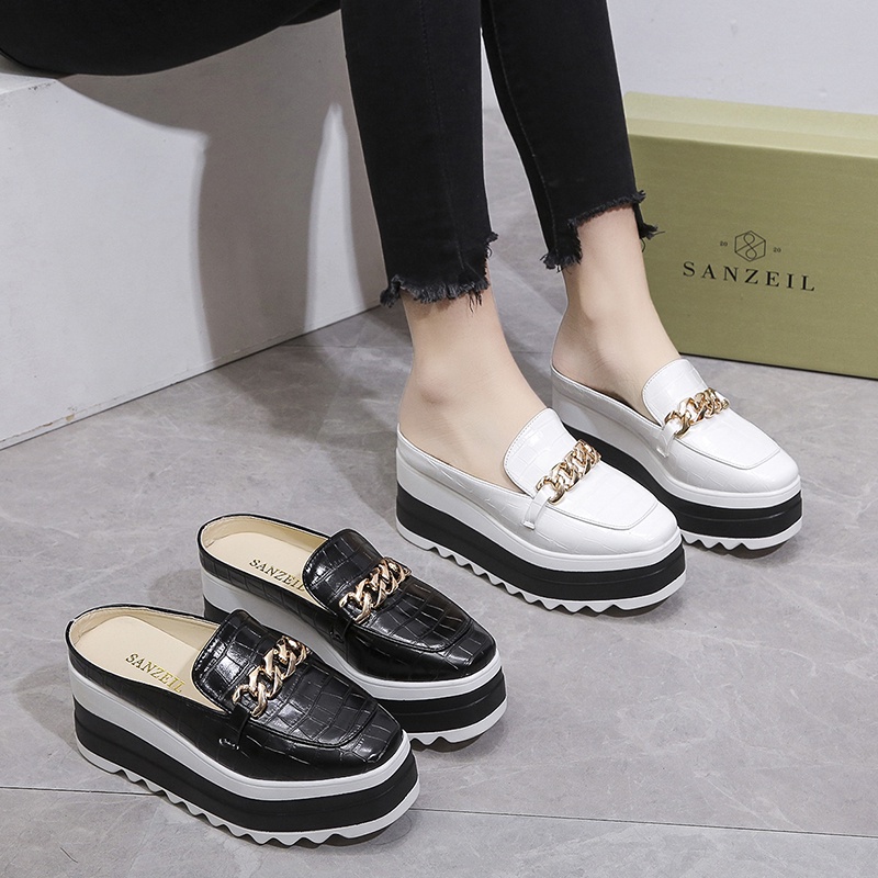 0017 Sanzeil Anna - Sepatu Wedges Wanita Sol Tebal Fashion