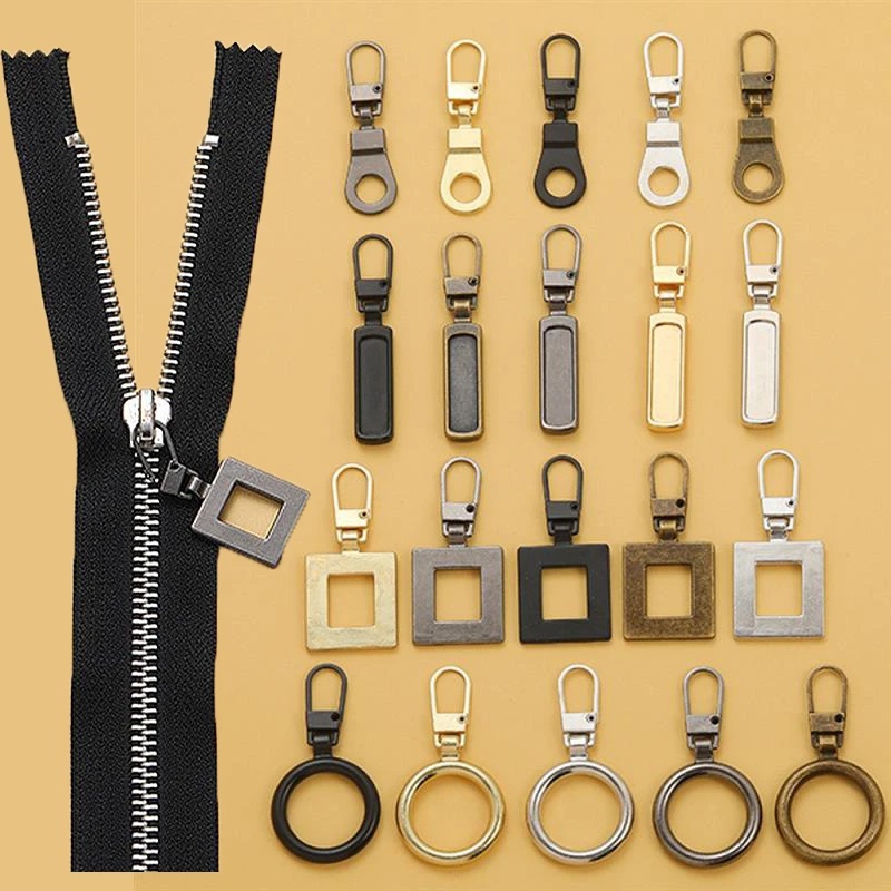 [Unggulan] Logam Pengganti Fashon Liontin Untuk Bagian Ritsleting Perbaikan Ritsleting Untuk Pakaian Zip Head Universal Zipper Head Puller Pakaian Jaket Diy Craft Jahit Zip Head