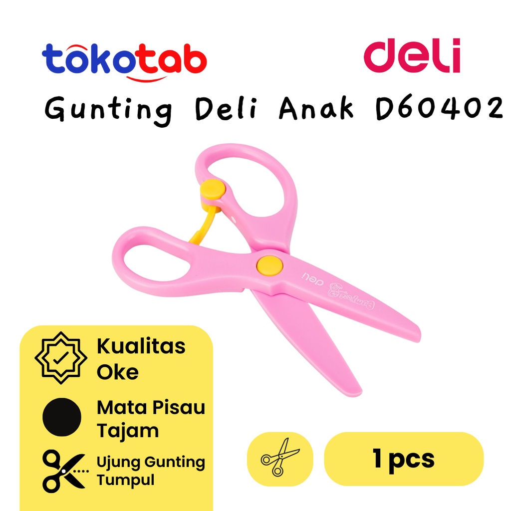 

Tokotab - Gunting Anak Plastik Deli ED60402 Tip Tumpul