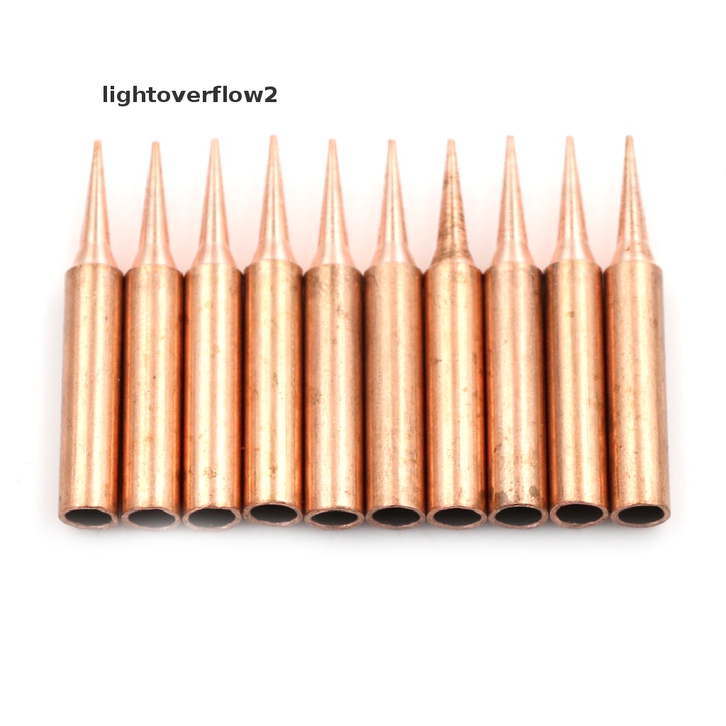 [lightoverflow2] 10Pcs/Lot 900M-T-I Soldering Tips Pure Copper Low Temperature Soldering Iron [ID]