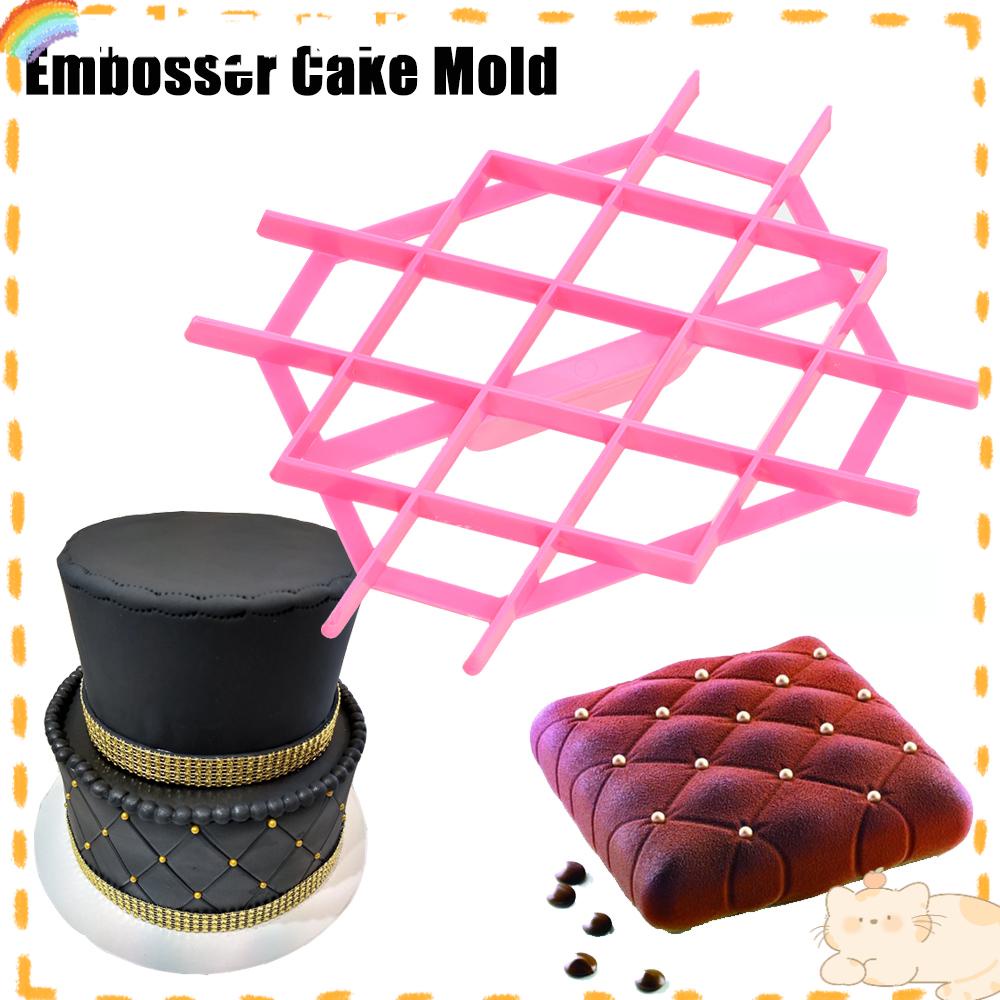 Solighter Cetakan Kue Cetakan Fondant Icing Cutter Motif Berlian