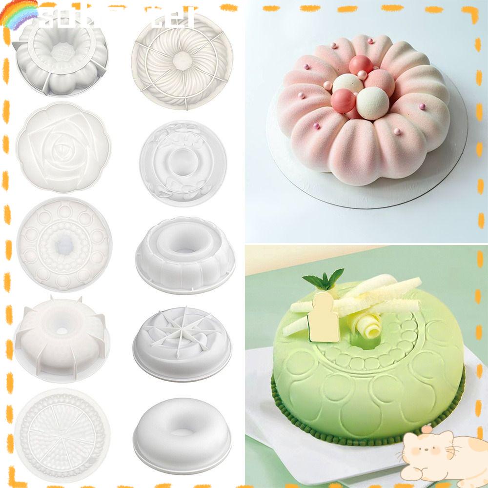 Solighter Cetakan Silikon Silicone Edible DIY Cake rim Chocolate Mold