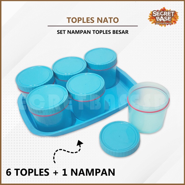 TOPLES NATO - Besar Set Nampan Toples / Toples Snack Kedap Udara MURMER