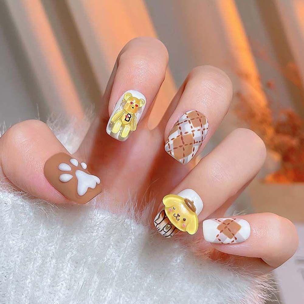 Nickolas1 Kartun Dekorasi Kuku Fashion Kelinci Jepang Kuromi Kitty Cat Manicure Aksesoris Hiasan Kuku 3D Nail Art Drills