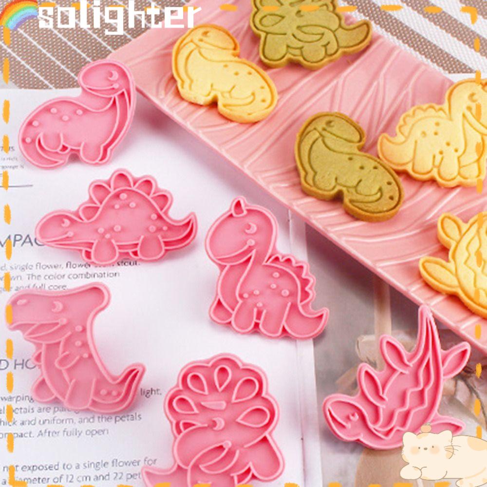 Solighter 6pcs/set Cetakan Biskuit Makanan Fondant Pastry Dekorasi Cetakan Kue Plastik