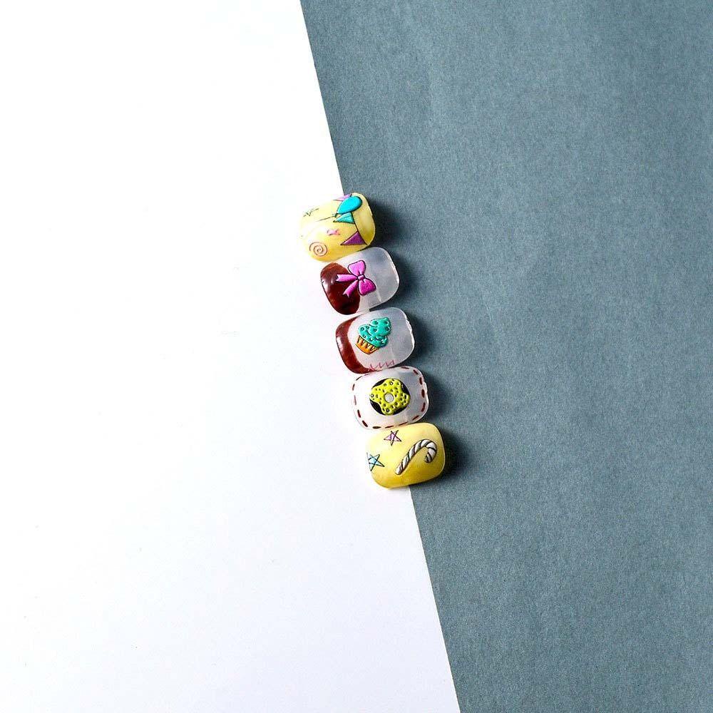 Agustinina Kartun Stiker Kuku Fashion Hewan Mermaid Self Adhesive Dekorasi Kuku