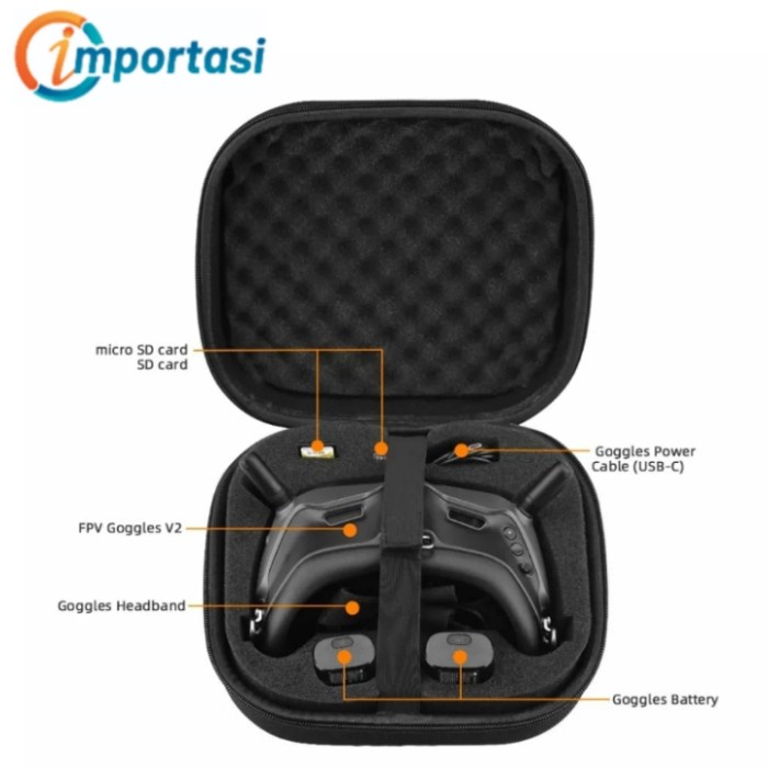 Tas Hard Case DJI FPV GOGGLES V2 Storage Bag EVA Handbag Splashproof