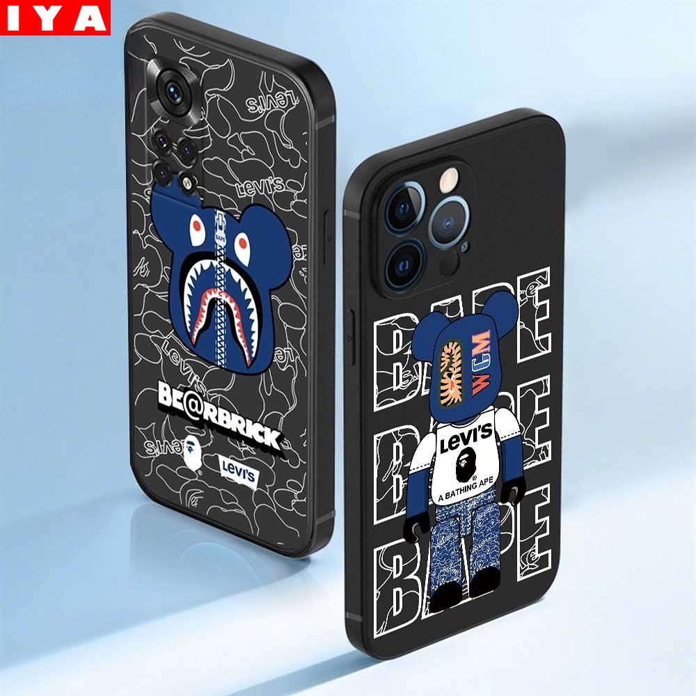 Case Realme 10 C30 C31 C33 C35 C21Y C25Y C21 RealmeC11 C20 C25 C15 C12 C3 Realme 8i 8 Pro 5 5i 6i 7 C17 7 Pro Fasion Mulut Hiu Dan Bearbrick TPU Soft Phone Cover