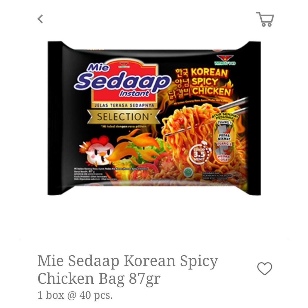 

MIE SEDAAP KOREAN SPICY CHICKEN
