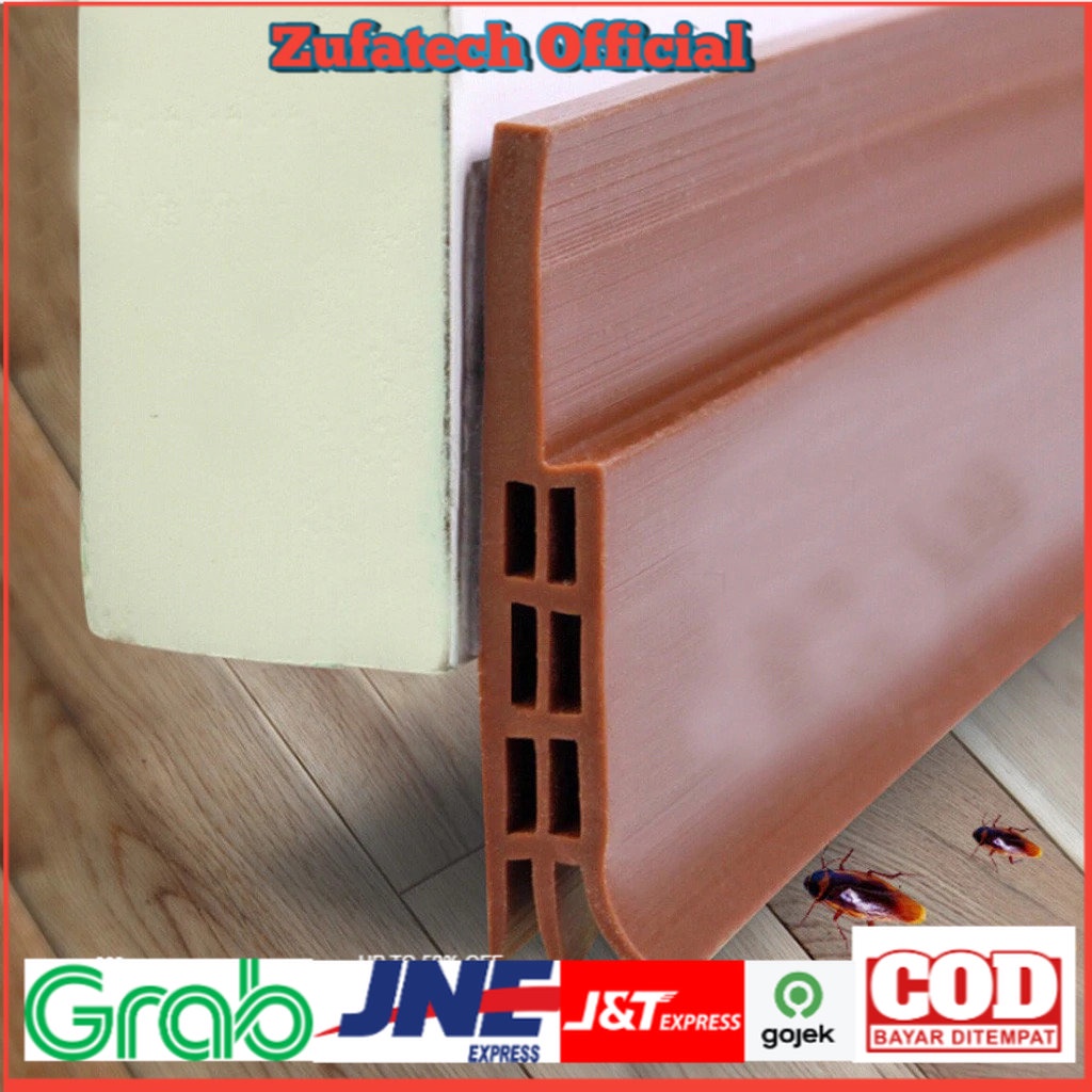 NetLove Lis Penghalang Serangga Bawah Pintu Door Bottom Seal 98cm - Brown - 7RHXGPBR