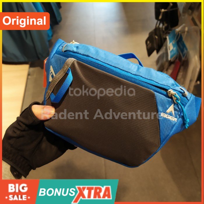 Tas Pinggang EIGER1989 Z-VIGOR 1FA 2L 91000 6976 Blue Biru ORIGINAL