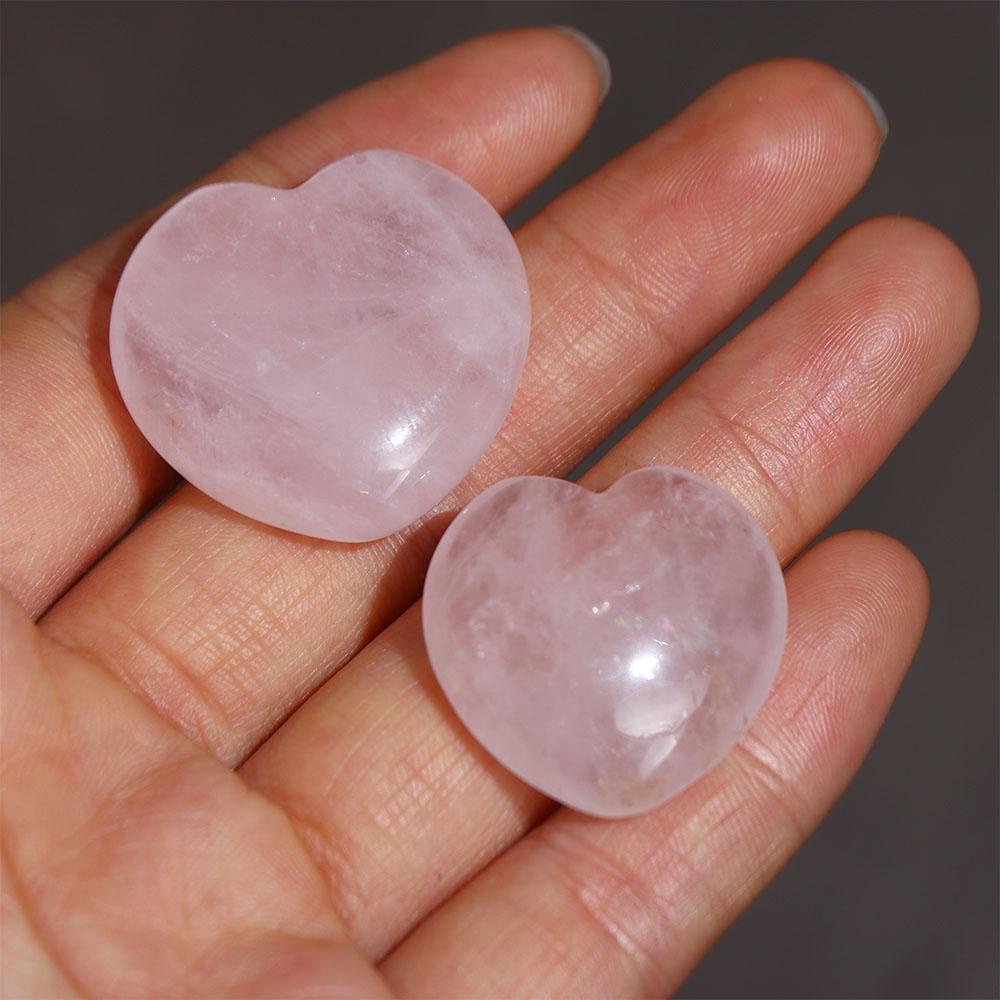 [Elegan] Jantung Batu Kristal Mineral Penyembuhan Labradorite Anting Meditasi Terapi Kerajinan Kalung Aksesoris Penyembuhan Tongkat Dekorasi Rose Quartz