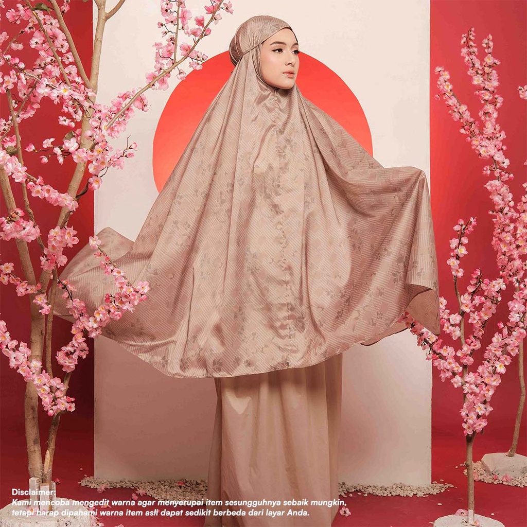 MUKENA TRAVEL MINI ALIF MOTIF HANAMI COLLECTION PARASUT PREMIUM KOREA