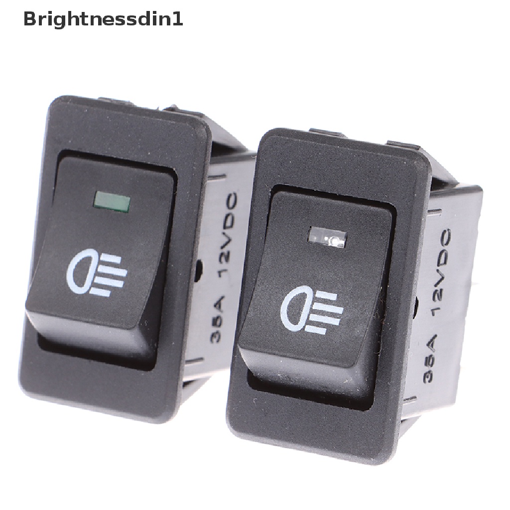 [Brightnessdin1] 2posisi 4pin LED 12V 35A Mobil Refitg Fog Lamp Switch Butik