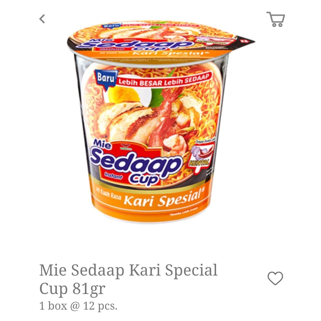 

MIE SEDAAP CUP KARI SPESIAL