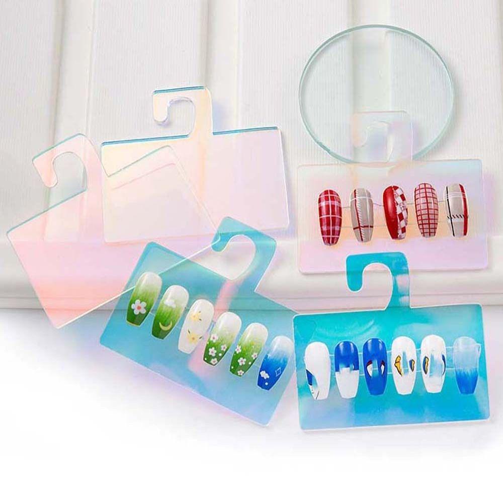 Needway Nail Art Display Stand Aurora Kuku Palsu Nail Stand Hook Rak Alat Manikur Gel Polish Mandi Dapat Digantung Papan Nail Art Nail Art Tips Rak