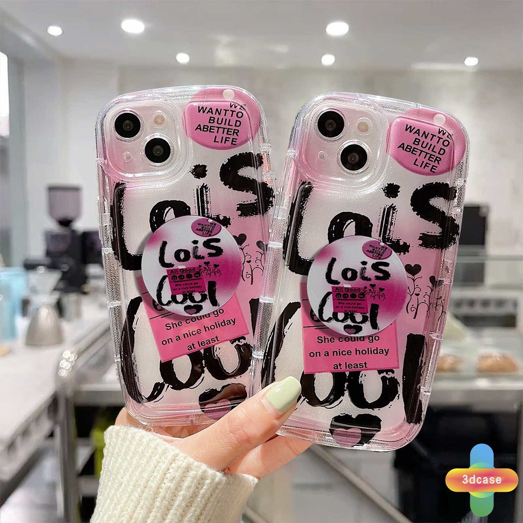 Compatible For Case IPhone 12 11 13 14 PRO MAX 6 7 6S 8 14 Plus X XR XS MAX 11 12 13 Se 2020 6SPlus 7Plus 6Plus 8Plus 14Plus XSMAX Ins English Graffiti Camera Lens Protection Soap Case With Stand