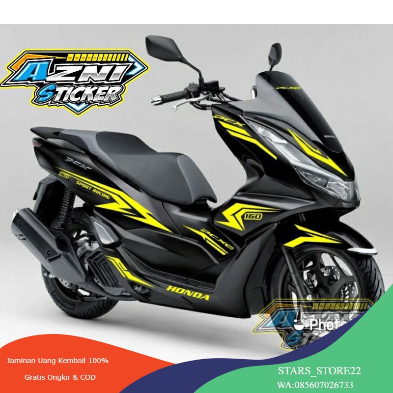 (PREMIUM) CUTTING STIKER HONDA PCX 160 PCX 150 DESAIN 2023 striping pcx 160, stiker cutting list bod